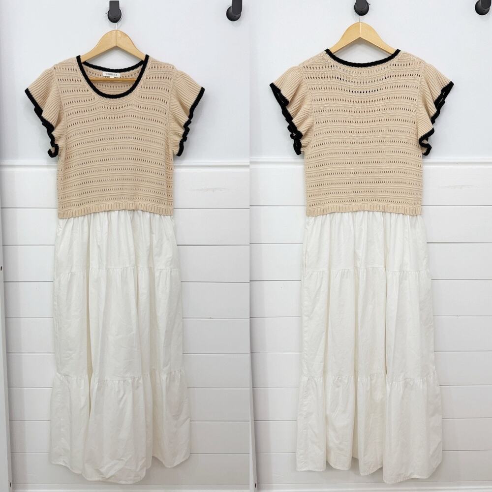 Women’s Wishlist Sweater Ruffle MIDI Dress Size Medium M